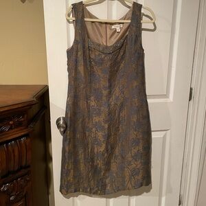 Coldwater Creek Blue and Gold Embellished Dress